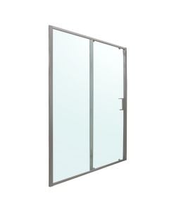 Kabinë dushi, profile alumini, krom, xham 6mm, 140xH200 cm