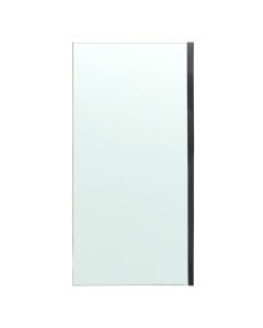 Panel an&euml;sor p&euml;r kabin&euml; dushi, profil alumini, e zez&euml;, xham 6mm, 100xH200 cm