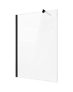 Shower cabin, stainless steel profiles, black, 8mm glass, 140xH200 cm