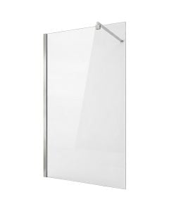 Shower cabin, stainless steel profiles, chrome, 8mm glass, 80xH200 cm