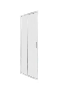 Faqe kabine dushi, plotësuese, 1/2, profile alumini, krom, xham 6mm, 80xH195 cm
