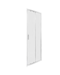 Faqe kabine dushi, plotësuese, 1/2, profile alumini, krom, xham 6mm, 100xH195 cm