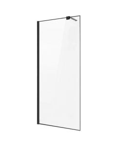 Shower cabin, 1 panel, aluminum profile, black, 8mm glass, 80xH195 cm