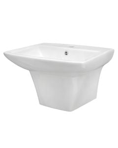 Wash basin, Ivoria, wall-mounted, porcelain, white, 55x45xH37 cm