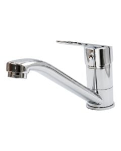 Rubinetë lavamani, material bronzi, ngjyrë argjend i kromuar, tub fleksibël 35 cm