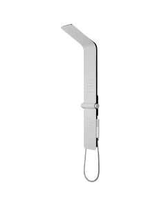 Shower panel, aluminum, with 3 functions, white, 22xH140 cm
