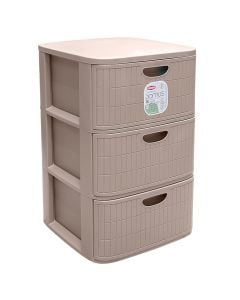 Raft magazinimi, "DOMUS", me 3 sirtare, plastik, gri, 40x40xH60 cm