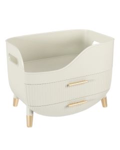Organizer with two drawers, ALBA, plastic, beige, 26x18.5xH19.5 cm