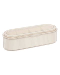 Organizing box, ALBA, plastic, beige, 27.2x10.7xH 8.2 cm