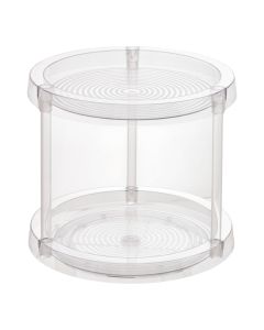 Rotating organizer, SELENA, plastic, transparent, Dia.26xH24 cm