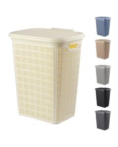Laundry basket, plastic, assorted, 46x36xH91cm, 60L