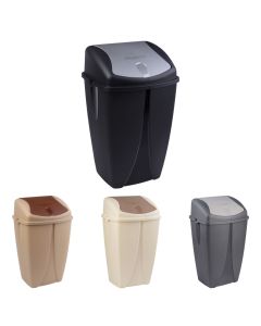 Waste bin, plastic, assorted, 36x29xH68 cm, 50L