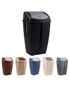 Waste bin, plastic, assorted, 43x32xH75 cm, 75L