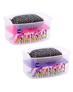 Sponge holder, plastic, assorted, 15x9.5xH8 cm