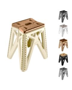 Folding stool, plastic, assorted, 28x23xH45 cm
