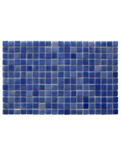 Mosaic tile, 2.5x2.5 chips, glass, blue, 32.5x51.5 cm
