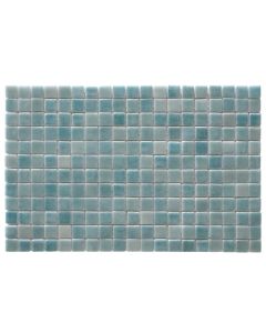 Mosaic tile, 2.5x2.5 chips, glass, turqoise, 32.5x51.5 cm