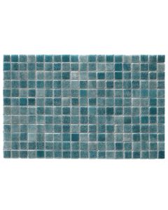 Mosaic tile, 2.5x2.5 chips, glass, turqoise, 32.5x51.5 cm