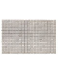 Mosaic tile, 2.5x2.5 chips, glass, white, 32.5x51.5 cm