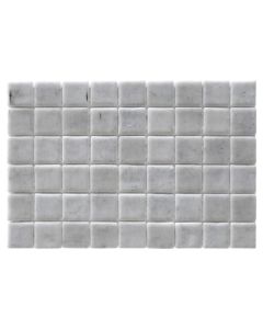 Mosaic tile, Modena Concrete Light Matte, 5x5 chips, glass, 31.5x47.7 cm
