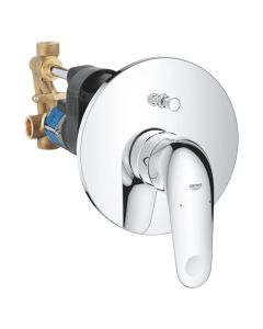 Concelead bath mixer with diverter, GROHE, SWIFT, brass, chrome finish, Dia. 16.3 cm