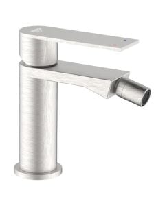 Bidet mixer, SOLAR, steel SS304, brushed finish, H:13.5 cm