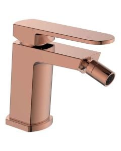 Bidet mixer, ZEFIR, brass, polished copper finish, H:12.4 cm