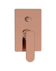 Concelead shower mixer with diverter, ZEFIR, brass, polished copper finish