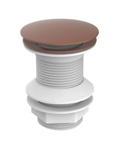Click-clack drain waste without overflow, plastic, polished copper finish