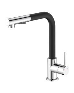 Sink mixer, Phoenix, pull-out, brass, black