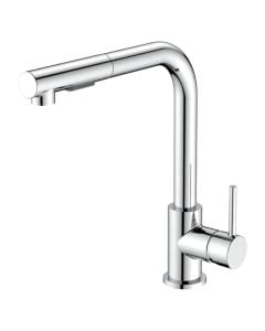 Sink mixer, Phoenix, pull-out, brass, chrome finish