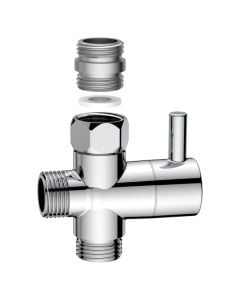 Universal diverter, brass, chromed