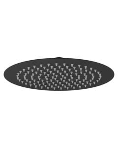 Shower head, stainless steel SS304, black, 25x25 cm