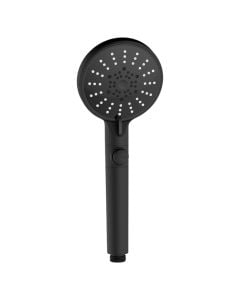 Shower hand, Zeus, ABS, black, Dia. 11 cm