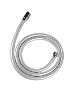 Flexible shower hose, PVC, chrome finish, 150 cm, 1/2