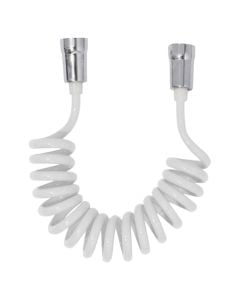 Flexible hose, PVC, white, 150 cm, 1/2