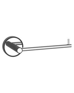 Toilet paper holder, Fusion Black, steel SS304/ ABS, black