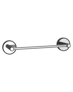 Towel holder, Fusion Black, steel SS304/ ABS, black, 30 cm