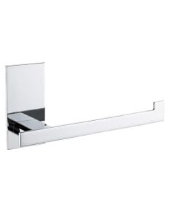 Toilet paper holder, Flat, brass, chrome finish