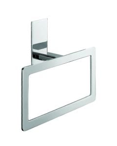 Towel holder, Flat, brass, chrome finish