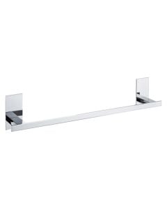 Towel holder, Flat, brass, chrome finish, 45 cm