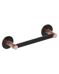 Towel holder, Astral, steel SS304/ brass, black/ copper, 30 cm