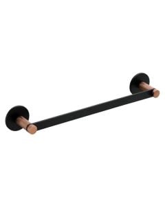 Towel holder, Astral, steel SS304/ brass, black/ copper, 45 cm