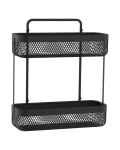 Shower holder, 2 shelves, Harmony, metal, black