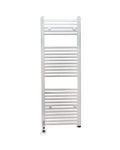 Ngrohës elektrik peshqirash, 750 W (ΔT 50°C), 3215 BTU/h (ΔT 60°C), ngjyrë e bardhë, me 27 tuba Ø22 mm, dimensione H138.5 xW50 cm