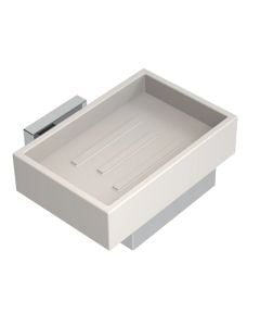 Soap dish, TREND, metal/ polyresin, 11x12x6.7 cm