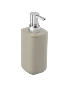 Soap dispenser, POD, plastic, taupe, 7x7x17.5 cm