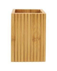 Toothbrush holder, bamboo, natural, 8x6xH12 cm