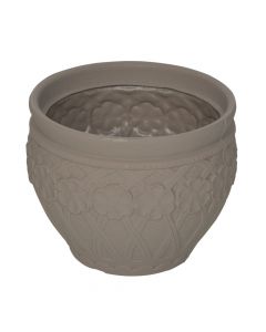 Round flower pot, LUCCA, plastic, cappuccino, Ø31xH26.5 cm