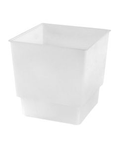 Flower pot set square, ALGARVE, plastic, neutral, 23.5x23.5xH23.5 cm
